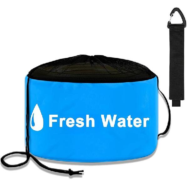 UNXMRFF 1-Pack Yellow Waterproof RV Hose Storage Bags With Drawstring Mesh Top, RV Utility Bag, Sewer Hose Bag, Camper Tools Accessories Bag For