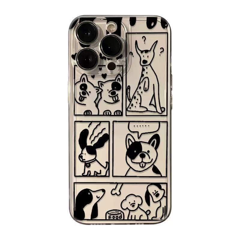 Dog Illustration iPhone 17 Mobile phone case for Apple 16 Pro space case 14 Personality 13 Cute 12 sets 15