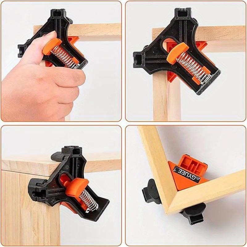 4pcs Corner Clamp woodworking 90 Degree Right Angle Clamp Wood Clamps Adjustable