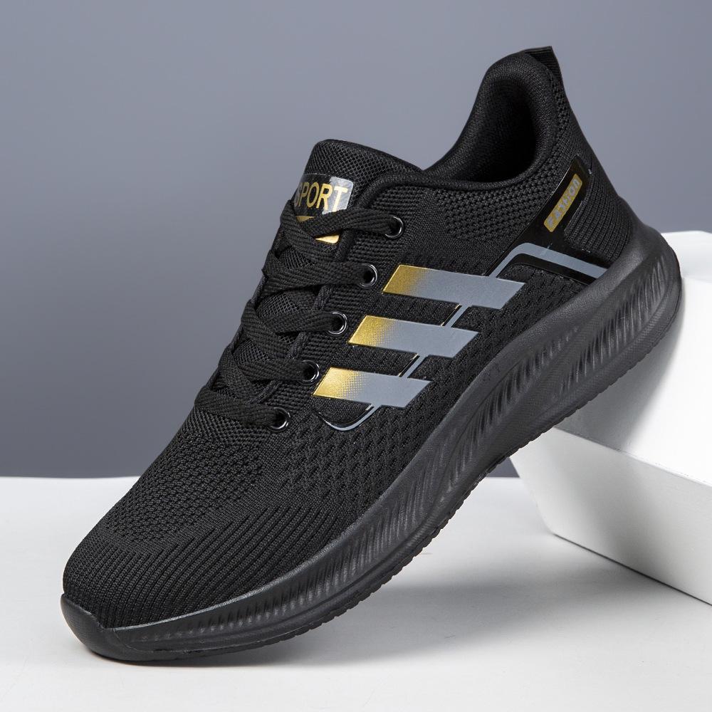 

Four Seasons Men s Shoes New Breathable Flying Weaving Light Luxury Women s Shoes Couple Soft Sole Lightweight Casual Sneakers Running Shoes 44