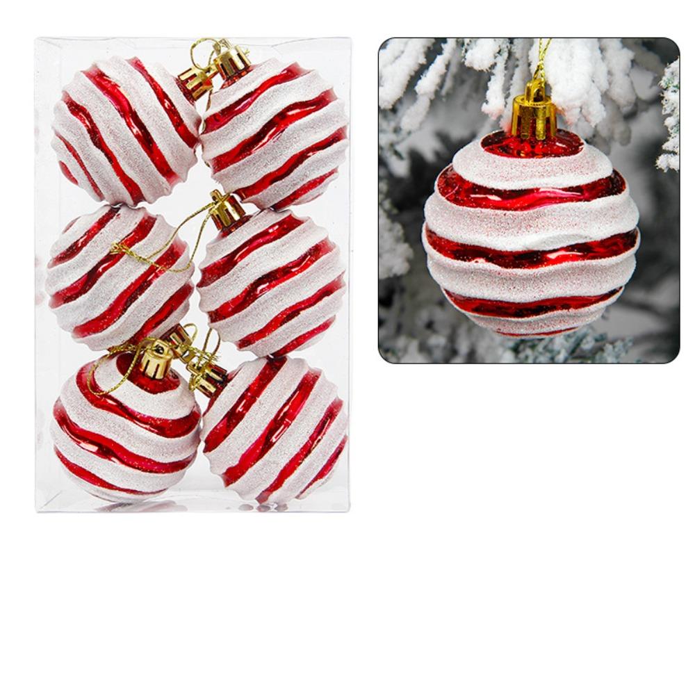 6Pcs/Set Hanging Xmas Tree Decoration Gift Christmas Spheres Pendant  Party Decoration