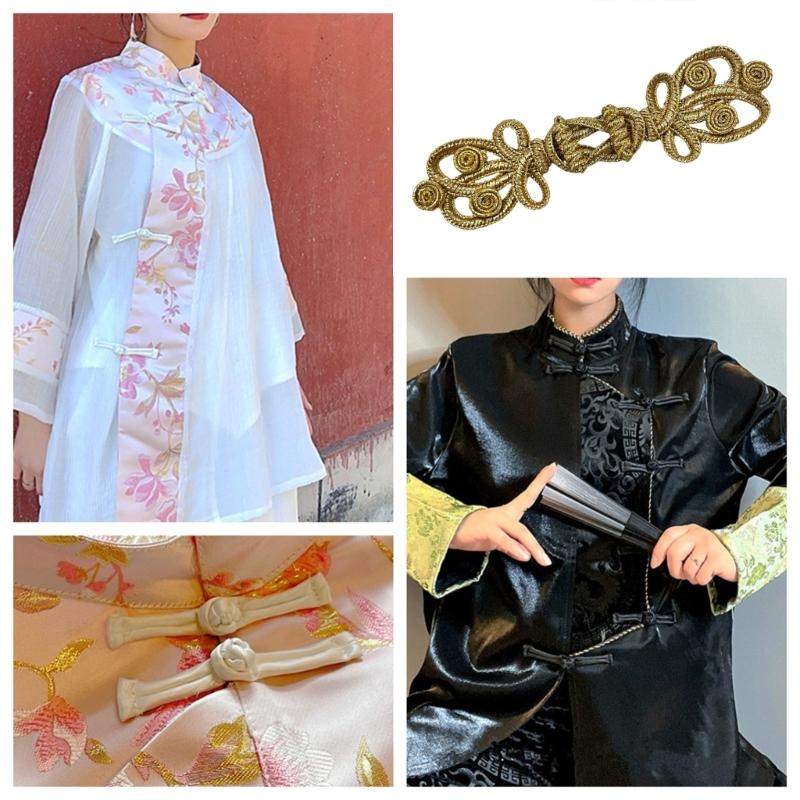 Exquisite Heart Shaped Qipao Belt Charm Handmade Cheongsam Belt Pendants Ornament For Traditional Costume Accessories