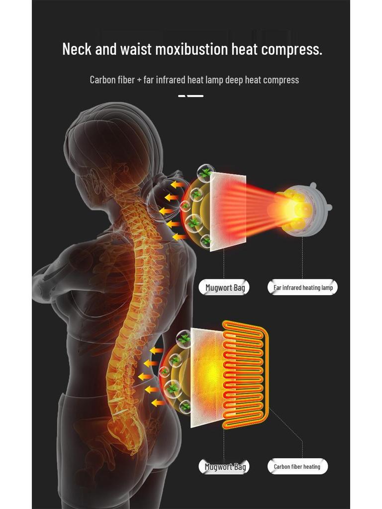 Foldable Full Body Massage Mattress with Heated Cervical Spine and Waist Relief for Home Use