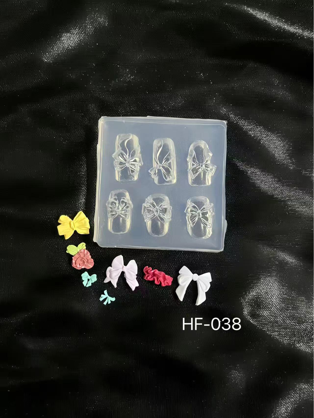 3D Bow & Flower Silicone Mold for Nail Art DIY