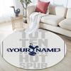 Custom Name,Tottenham Hotspur pattern round rug,Carpet Rug for Living Room Bedroom Playroom ,Non-slip Floor Mat,Holiday Gifts and Birthday Gifts.