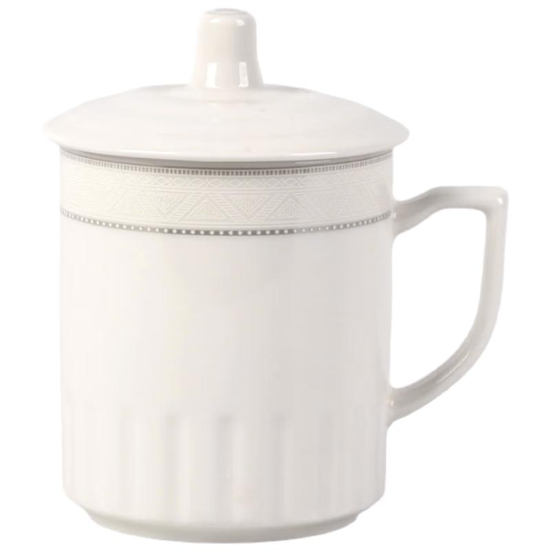 Shunxiang Ceramic Teacups with Lids - 10 Pack