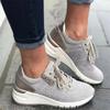 Autumn new women's shoes wish casual sports shoes lace-up hollow thick-soled large-size breathable mesh single shoes