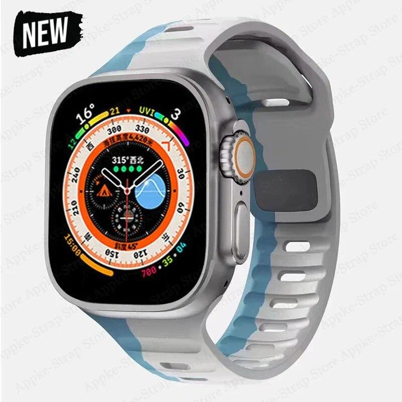Silikonový řemínek pro Apple Watch Band ultra 2 49mm correa Náramek pro iwatch 9 8 7 6 5 SE 4 3 2 1 44 mm 40 mm 41 mm 45 mm 38 mm 42 mm řemínek k hodinkám