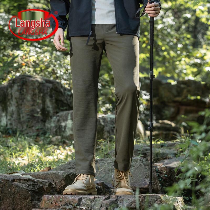 LangSha Men s Outdoor Thickened Soft Shell Pants 3XL