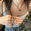 Glazed Mushroom Pendant Necklace Versatile Fashion Premium Clavicle Chain ins Simple Jewelry