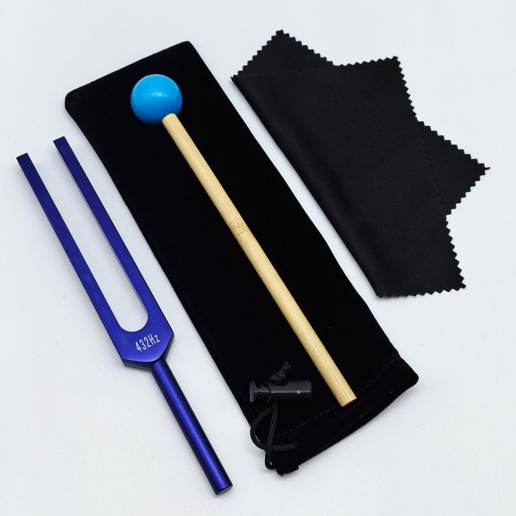 Gold 432HZ Aluminum Alloy Colored Tuning Fork with Triangle Shape.