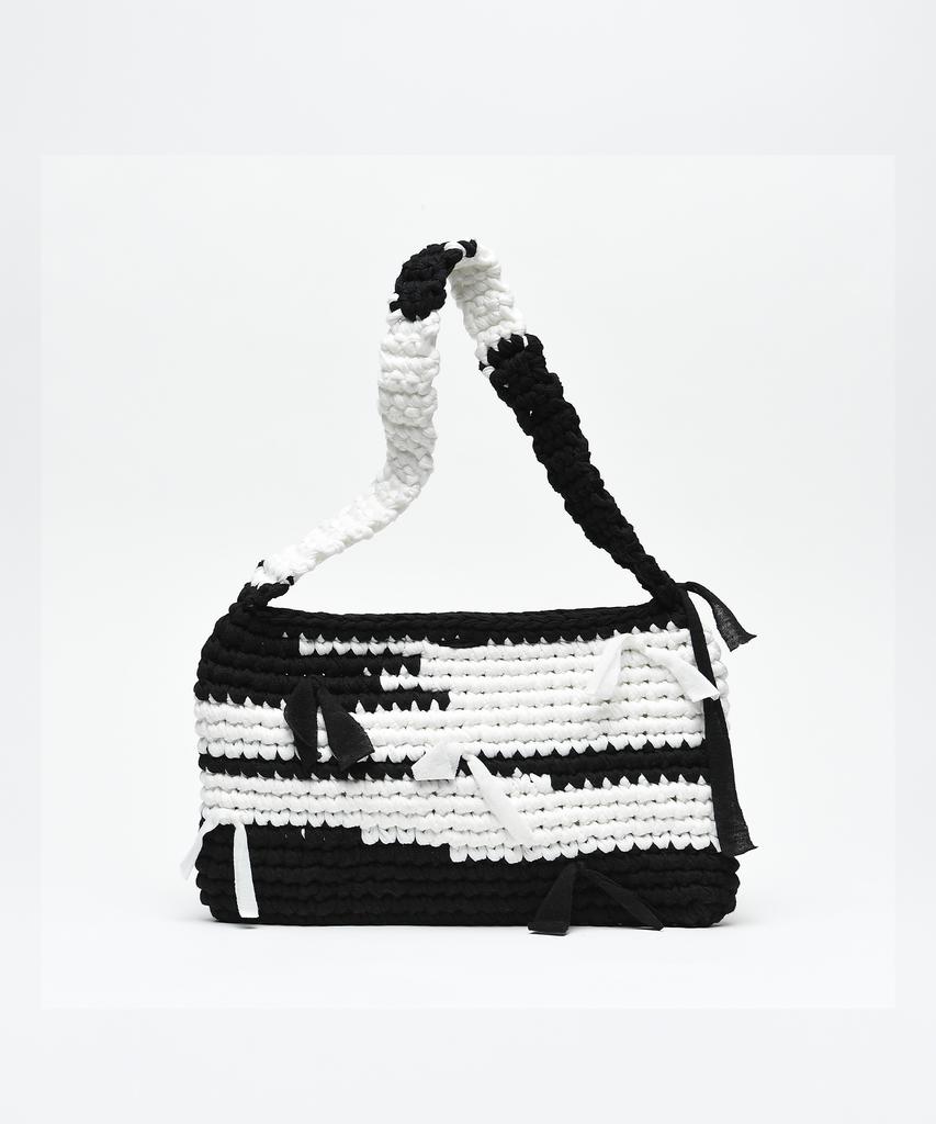 Limelike Becky Knit Bag_Black White