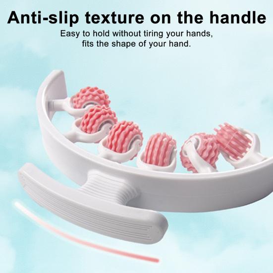 Anti-Cellulite Leg Massage Roller Lymphatic Drainage Deep Tissue Therapy Thighs Arm Back Shoulder Muscle Relaxation Massage Tool with 12 Rollers