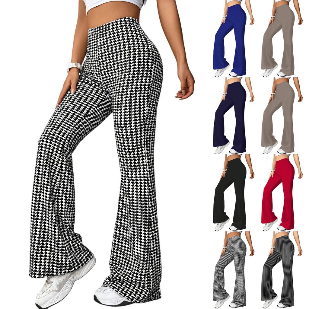 Dámské rovné kalhoty, módní ležérní kalhoty, kalhoty Harlan s devíti body