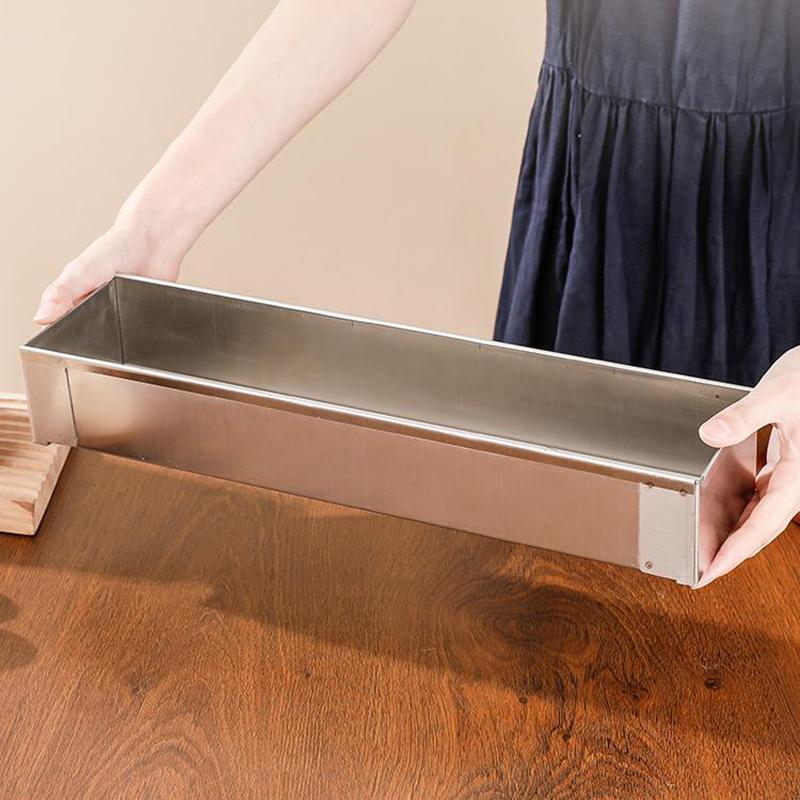 Rectangle Cake Pan Nonstick Tiramisu Pan Cake Baking Tray Stainless Steel Tiramisu Dessert Making Molds Multifunction Cheesecake