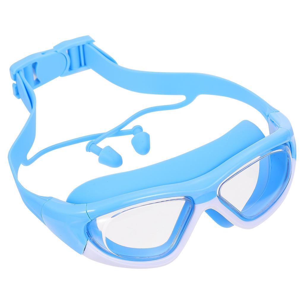 Kinder Schwimmbrille Großrahmen Antibeschlag Wasserdicht PC-Linse Silikonband Bonbon-Grün Kinder Schwimmbrille Vision