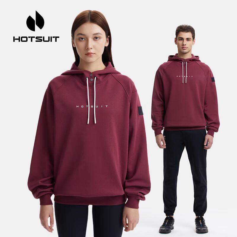 HOTSUIT Вязаный пуловер с капюшоном H0321002 S темно-красного