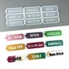 2PCS Word Resin Molds Silicone Keychain Epoxy Casting Mold for Key Fob Luggage Tag for DIY 2Pieces Crafts Pendant Making