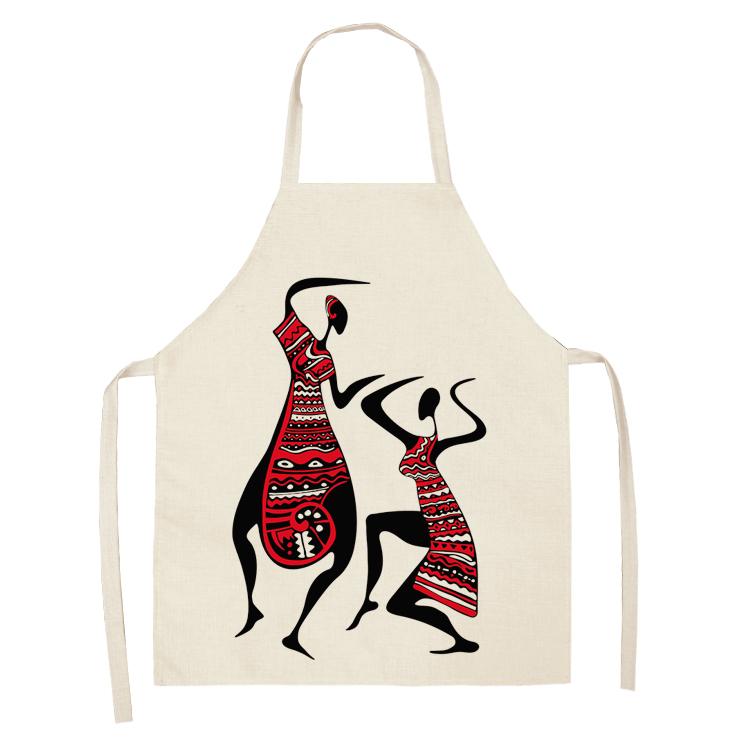 Cooking Baking Apron Home African Women's Pattern Apron Children's House Cleaning Barista Apron Men's and Women's Kitchen Apron
