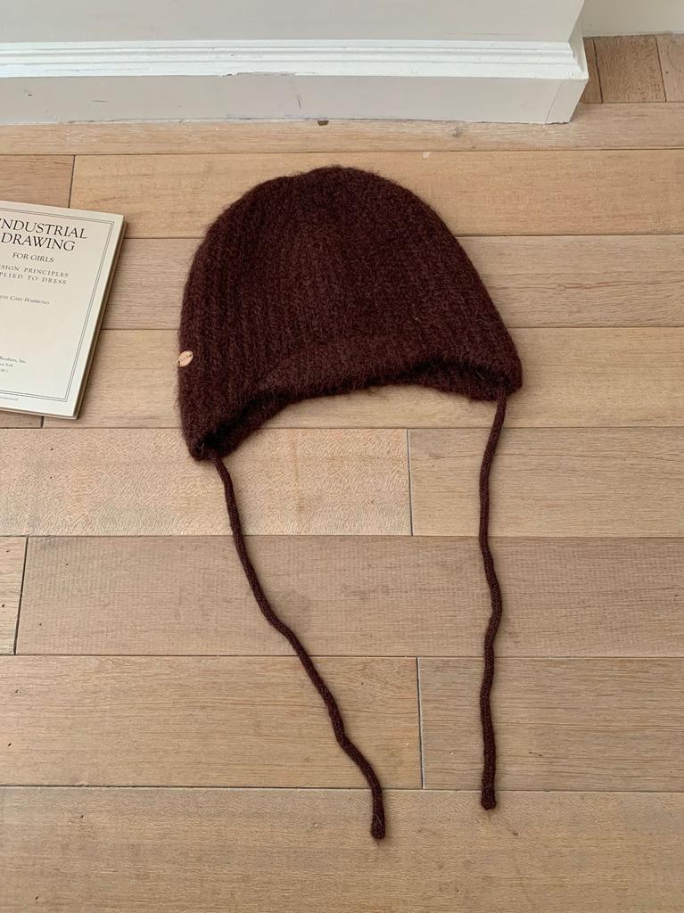 Knitted Wool Blend Beanie Stretchy Hat Women Windproof & Warm For Cycling, Hiking, And Daily Wear Cold Cap Soft New