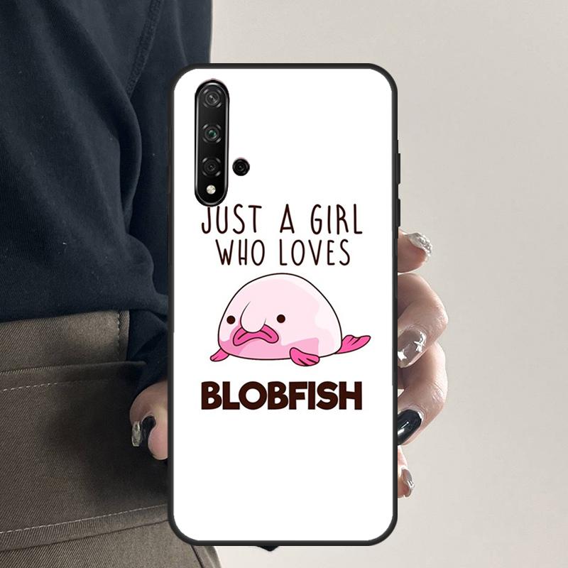 Cartoon Blobfisch Für Huawei Nova 12i 12s 7i 8i 11i 9 10 SE Y91 Y90 Y60 Y70 Y72 Y61 P30 P40 Lite P60 Pro Hülle