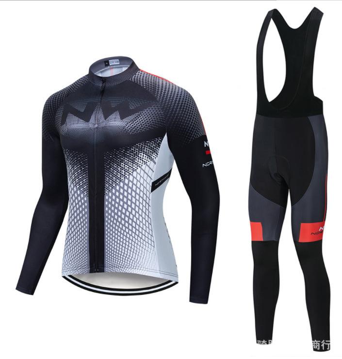 Cycling Suit Long Sleeve Suit Men's and Women's Quick-Drying Highway Mountain Bike Suit Outdoor Cycling Equipment
