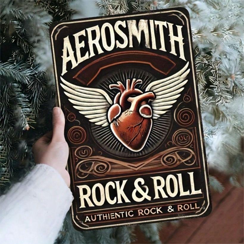 

Vintage Aerosmith Metal Sign for Wall Bar Garage