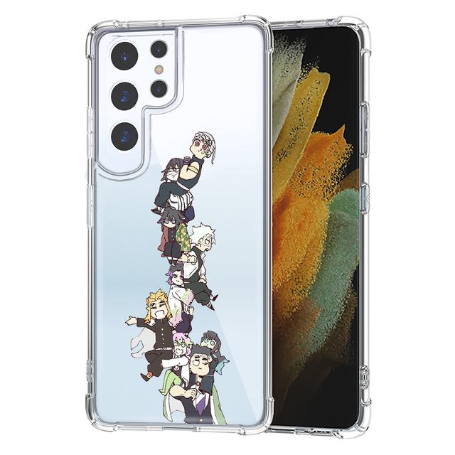 Demon Slayer Anime japonské průhledné pouzdro na telefon Samsung S10 S20 Fe S21 S22 S8 S9 Plus S21ultra S22ultra nárazuvzdorné kryty