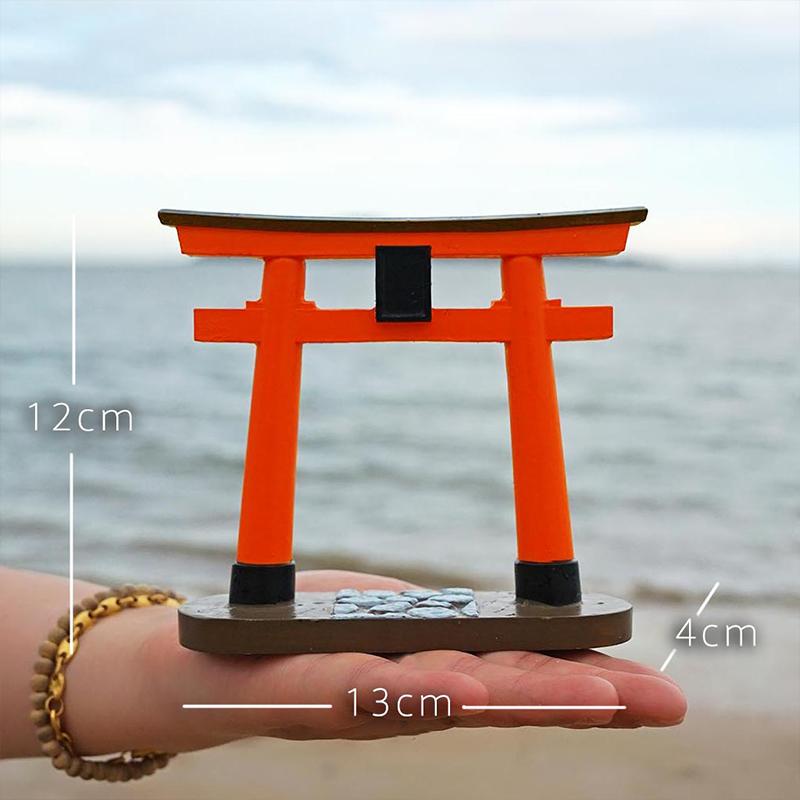 Japanese Style Torii Gate Ornaments Mini House Decorations Resin Miniature Door Crafts Fairy Figurines Japanese Torii Gate Model