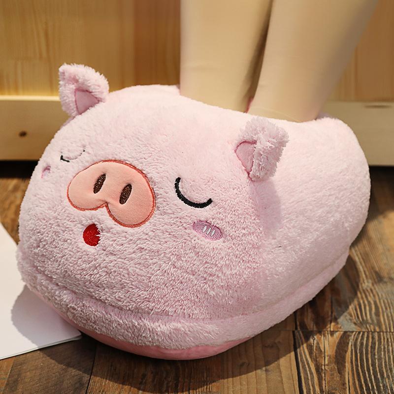 plush toy stuffed Animal Unicorn cushion hand warmer Pig Dinosaur foot warmer pillow