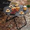 Xiao Tuo Portable Aluminum Folding Table: Camping, Barbecue, Outdoor Enclosure Tea Table - No Installation Needed.