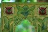 Hand Carved Wooden Jharokha Wall Decor - Indian Flower Design