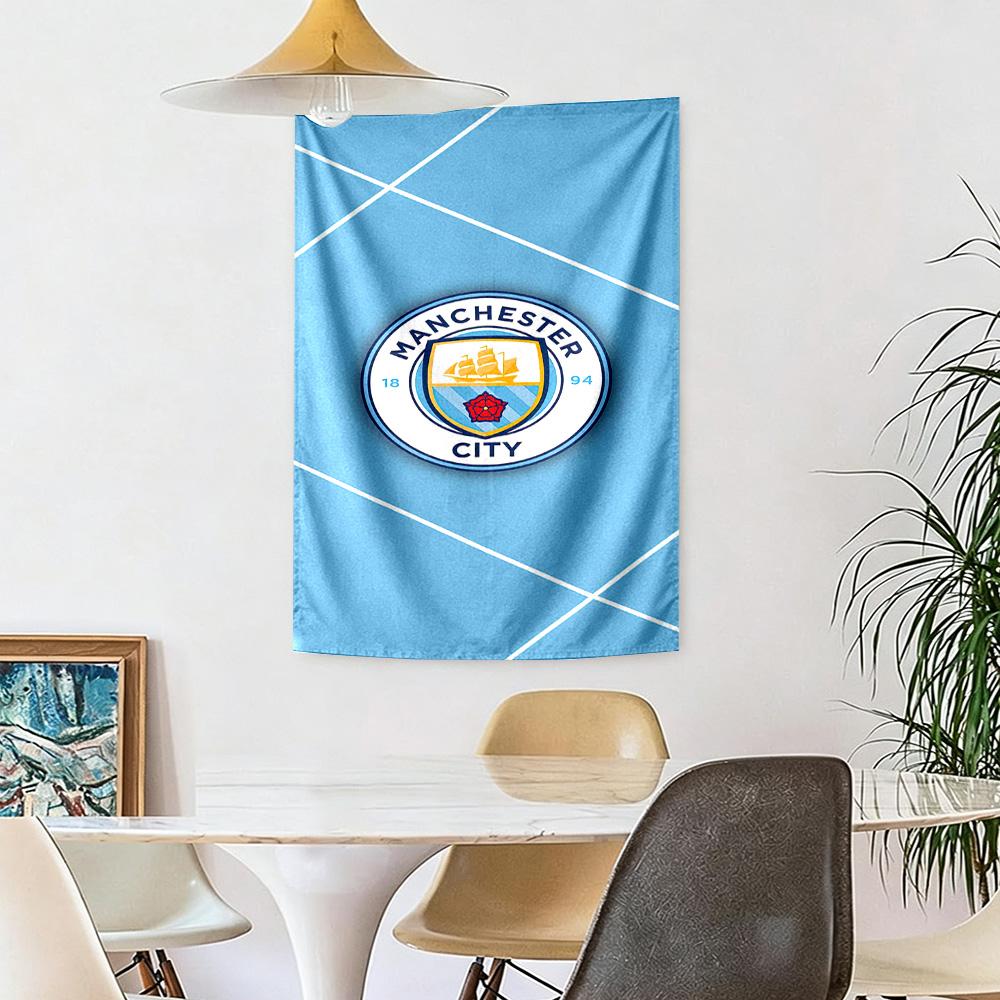 Decor perete Manchester City Tapiserie Artă Pentru Memorial Animale de Companie Petrecere de Ziua de Naștere Nuntă Fundal Cadou de Familie