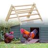Percha Triangular de Madera para Gallinas Diseño Plegable Barra para Dormir Extraíble Hábitat Esencial para Aves de Corral