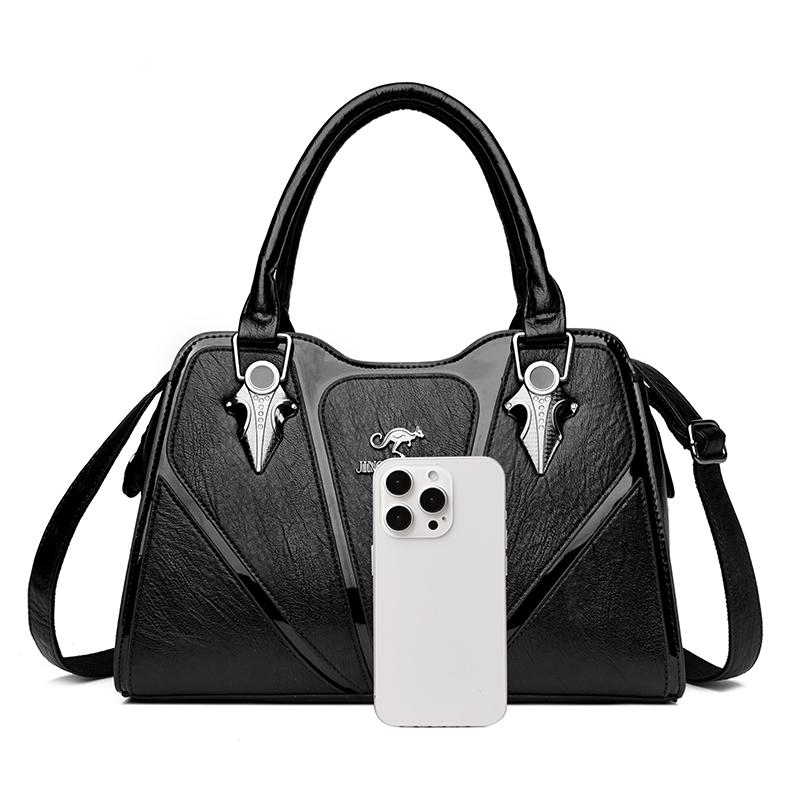 Vattentät mamma-väska med stor kapacitet Vintage damhandväska axelväska