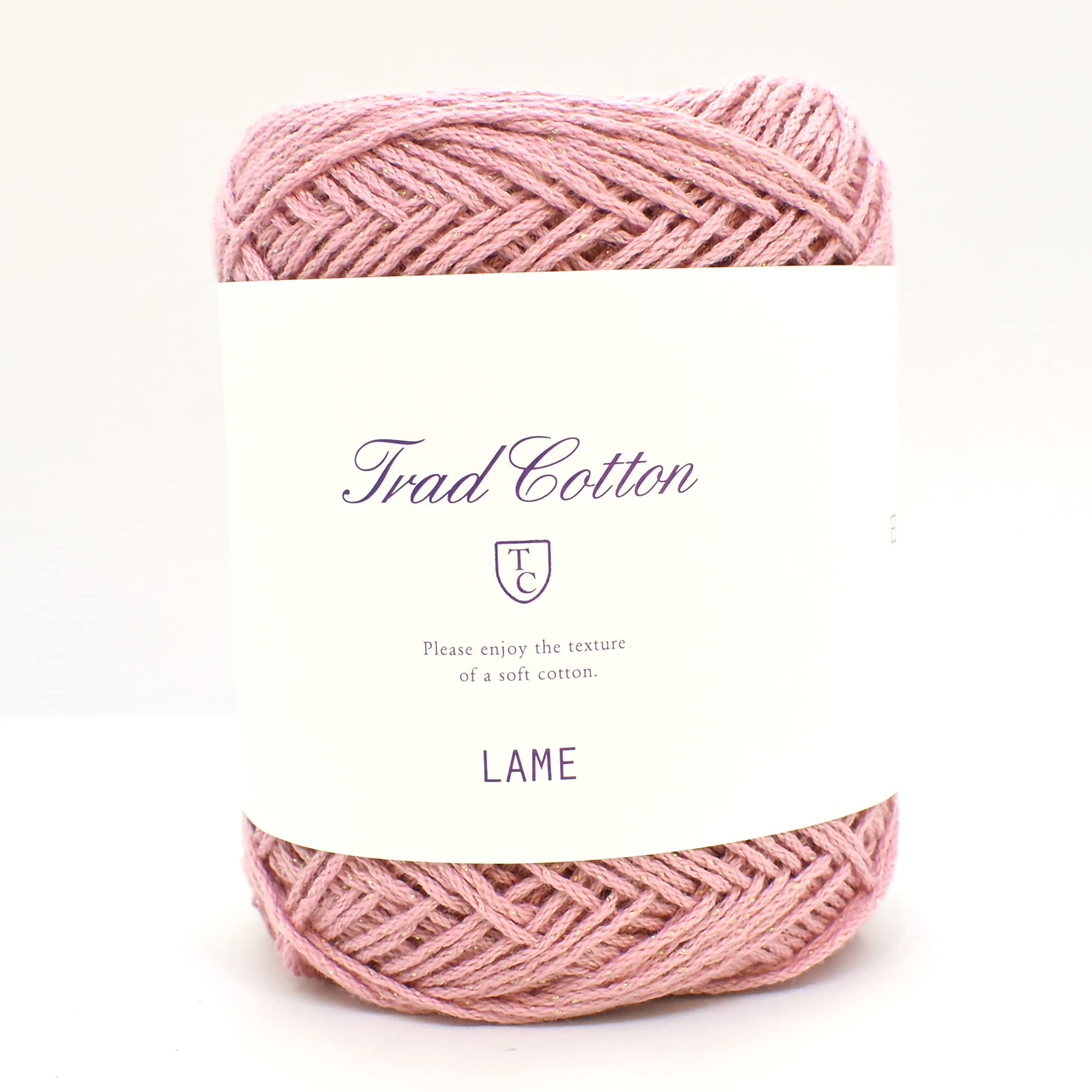 

[Set of 2 bags of 5 balls] Yokota DARUMA Traditional Cotton Glitter Cotton Yarn, Medium-Fine, Col.4, Amber Rose, 25g, Approx. 92m, 10 balls, 3463