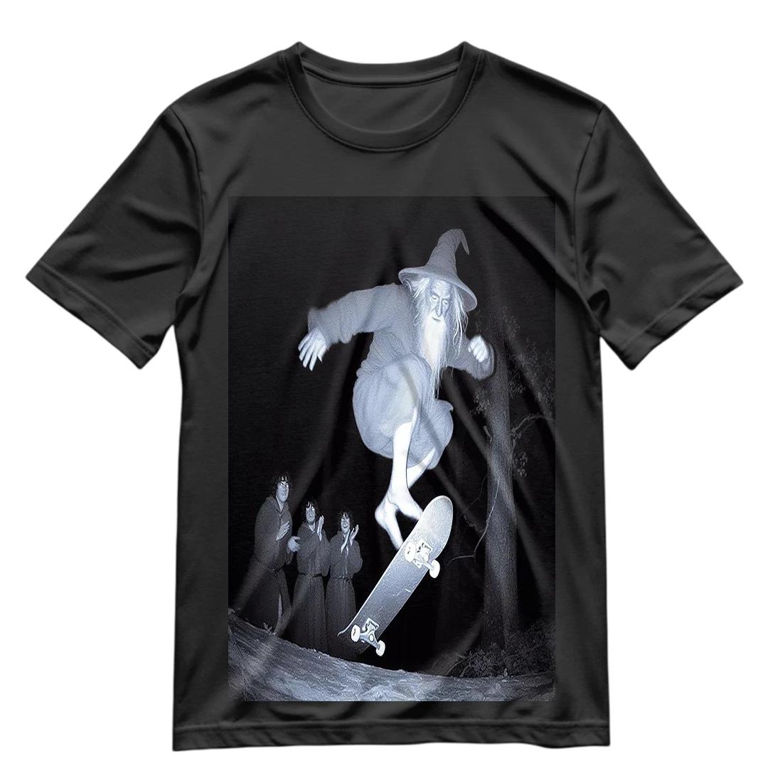 The Lord Of The Rings T Shirt Funny Gandalf Skateboarding Shirt S-XXXL TLOR Tee L