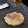 Yixing Zisha Original Ore Duan Ni Tea Tray with Exquisite Water Chestnut Flower Carvings.
