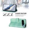 For Google Pixel 9 Cases Wallet Stand Retro Texture Leather Phone Cover with Lanyard