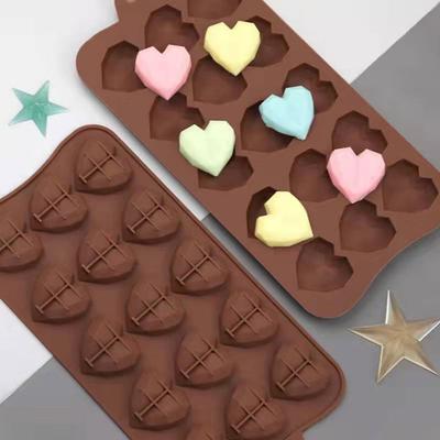 Yousheng 15 cavità stampo per cioccolato antiaderente per uso alimentare fai da te in silicone creativo a forma di cuore stampo per dolciumi per la panificazione
