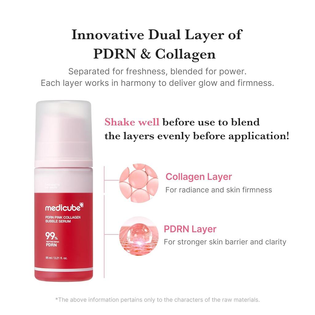 Medicube PDRN Pink Collagen Bubble Serum 95ml