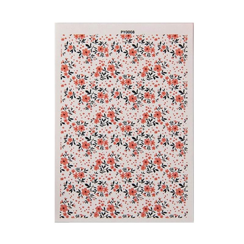 Clay Water Transfer Paper for DIY Clay Earring Jewelry, Floral Clay Transfer Sheet Flower Paper for Pottery Enamel Decal