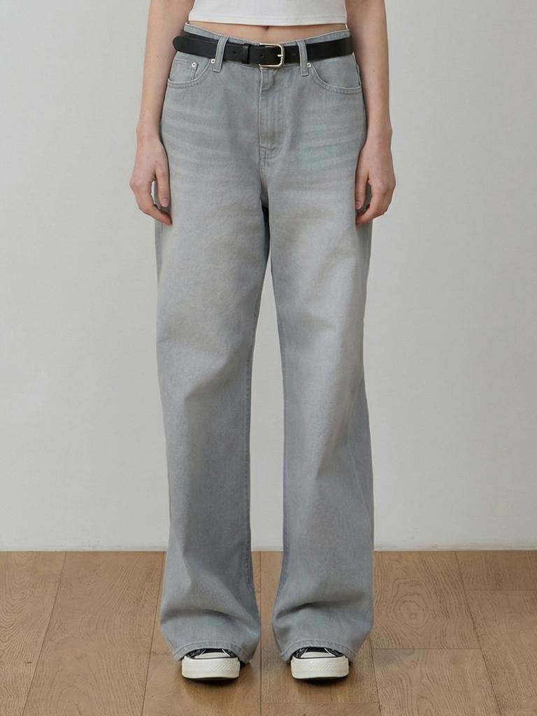 Kkomma Cmj13 Soft Khaki Wide Straight Pants