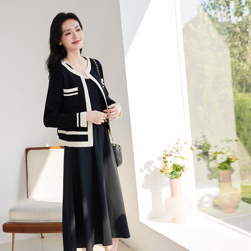 VICTORIA&VERA Little Fragrance Style Knit Jacket & Dress Set