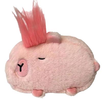 Lovely Capybaras Sturdy Plush Pencil Case Soft Multipurpose Compartment Organizers for School and Travel Supplies