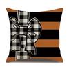 Thanksgiving Linen Pillowcase Autumn Pumpkin Print Pillow Cushion Cover