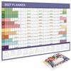 Layout Multicolore Planner Annuale 2027 Calendario Cartaceo Foglio Pianificatore Pianificazione Ufficio Domestico