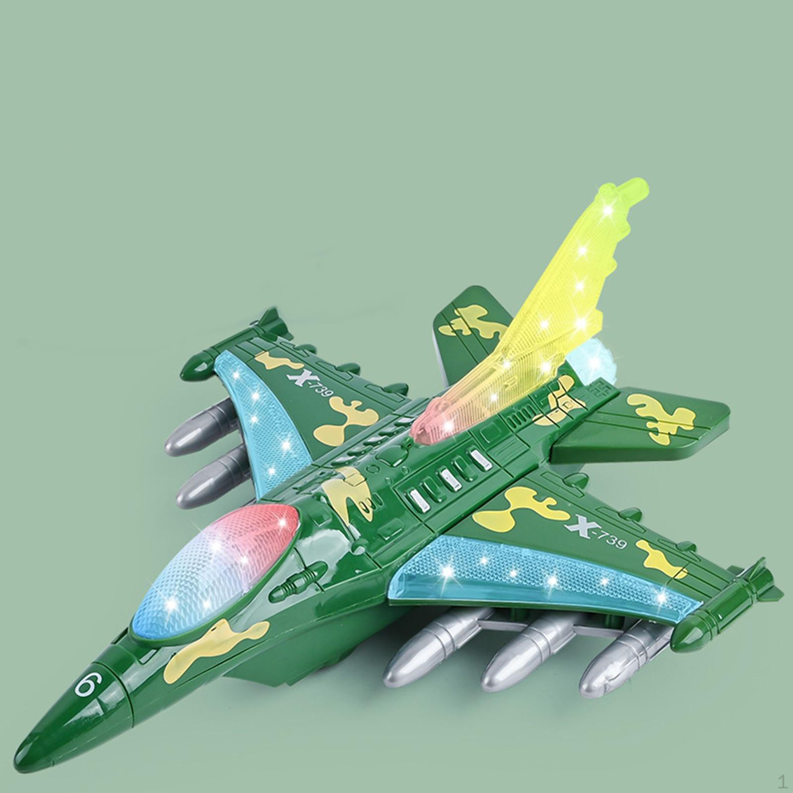 

Детский игрушечный самолет со светом и музыкой, самолет для детей зелёный