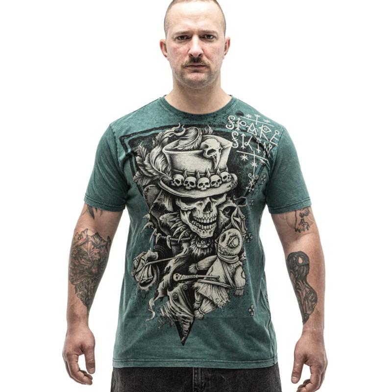 Summer Round Neck 3D Skeleton Print Top Fashionable Casual Short Sleeved Men's T-shirts