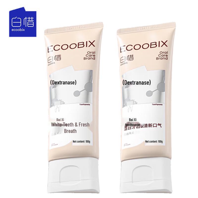 Baixi Probiotic White Peach Oolong Fluoride Toothpaste (2x100g)